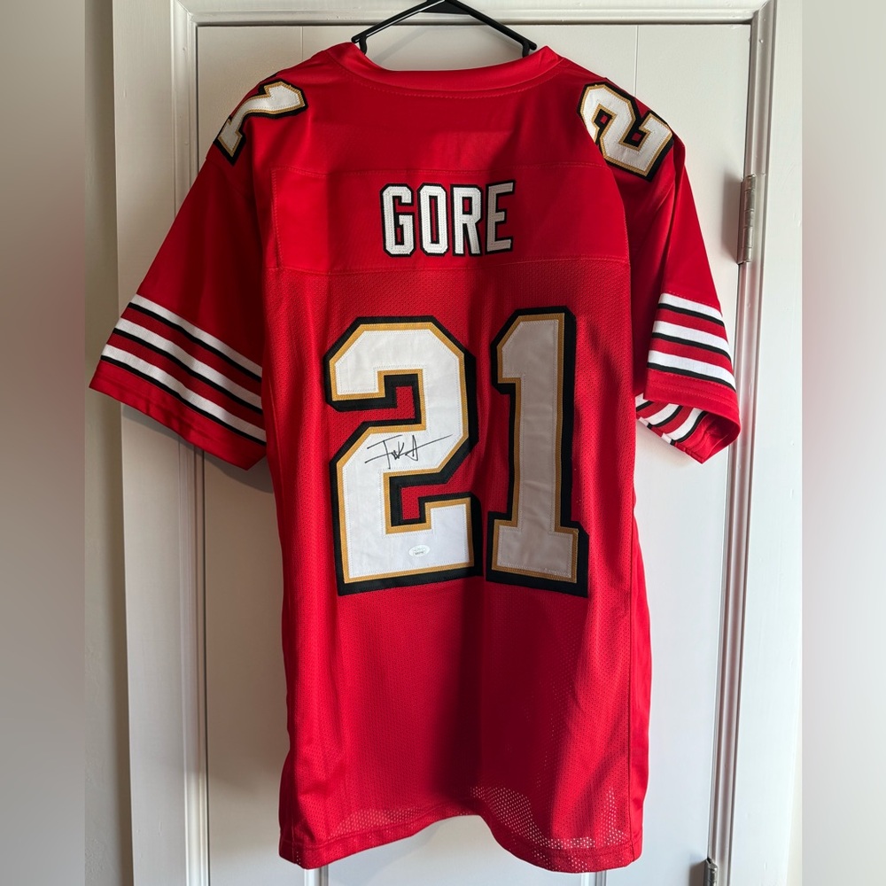 San Francisco 49er’s Frank Gore JSA signed jersey